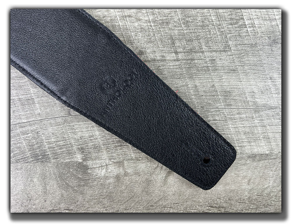 The Reticent - Canyon Rouge Leather Guitar Strap
