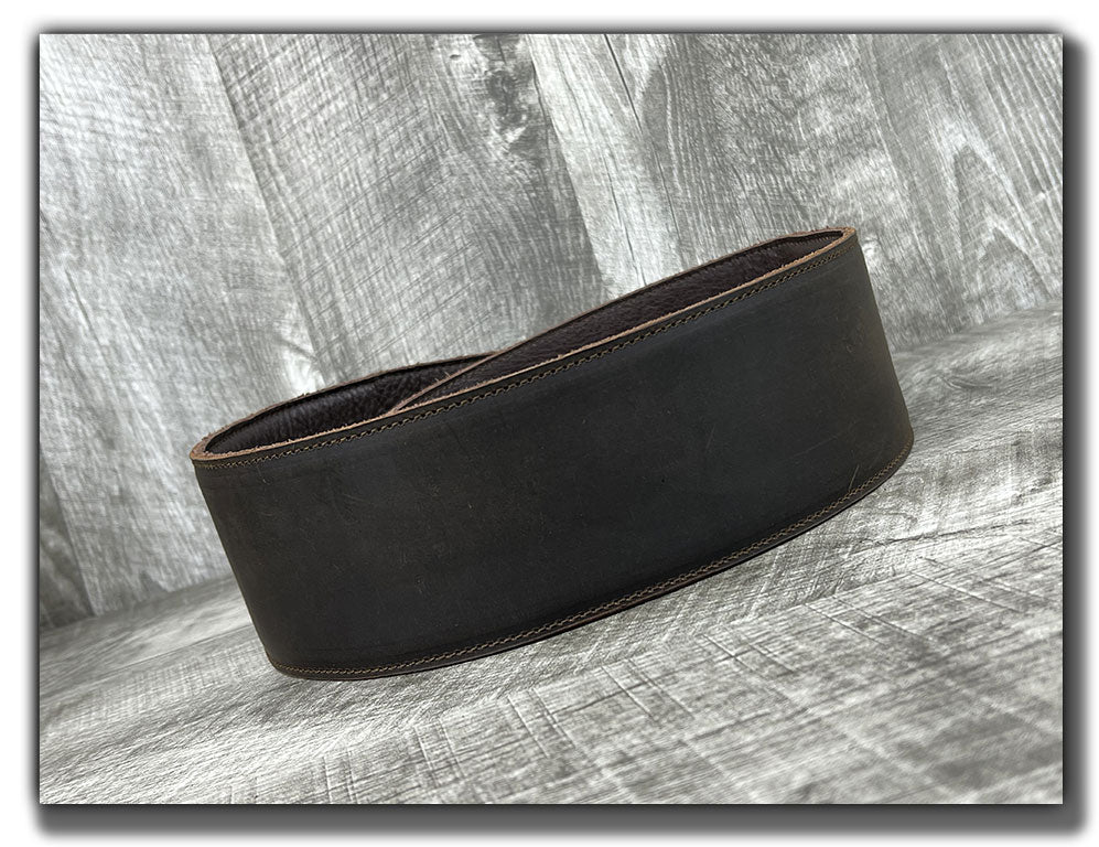 The Reticent - Whiskey Brown Leather Guitar Strap