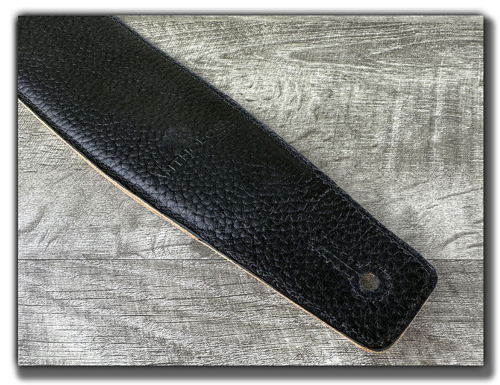 Walk The Line - Pecan Veg Tan Leather Guitar Strap