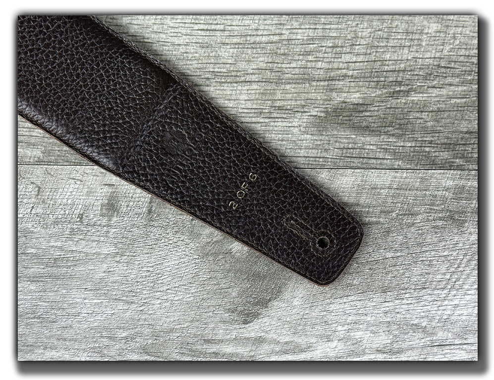 Flannel - Whiskey Brown Leather Guitar Strap - Numbered Limited Edition