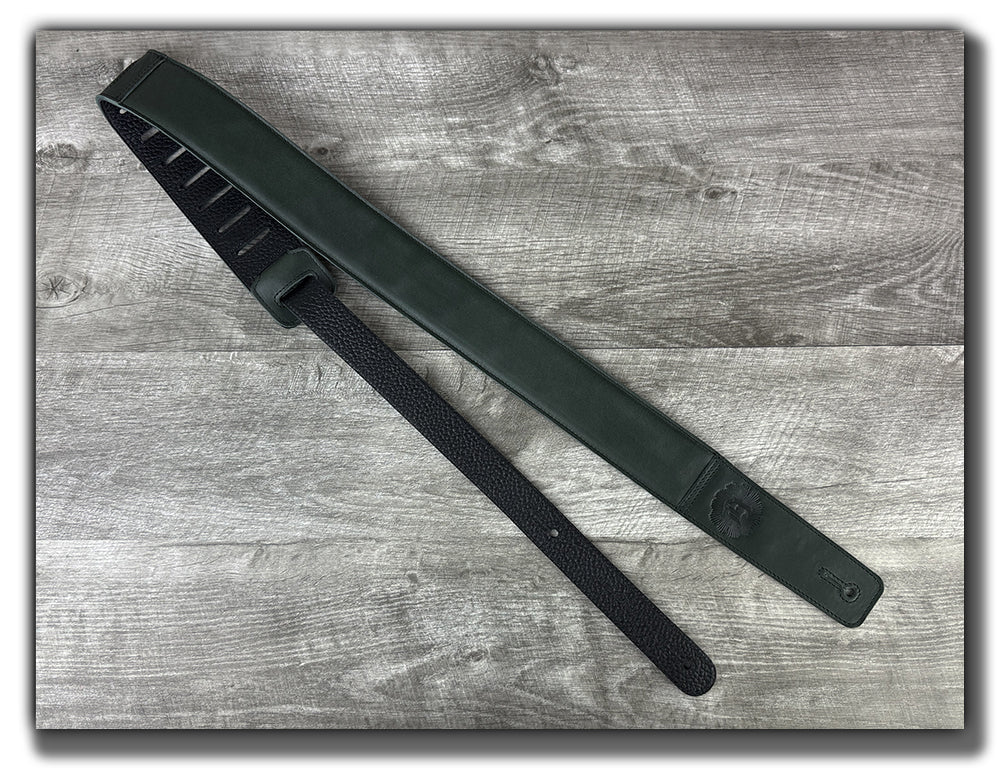 The Reticent - Nightfern Veg Tan Leather Guitar Strap