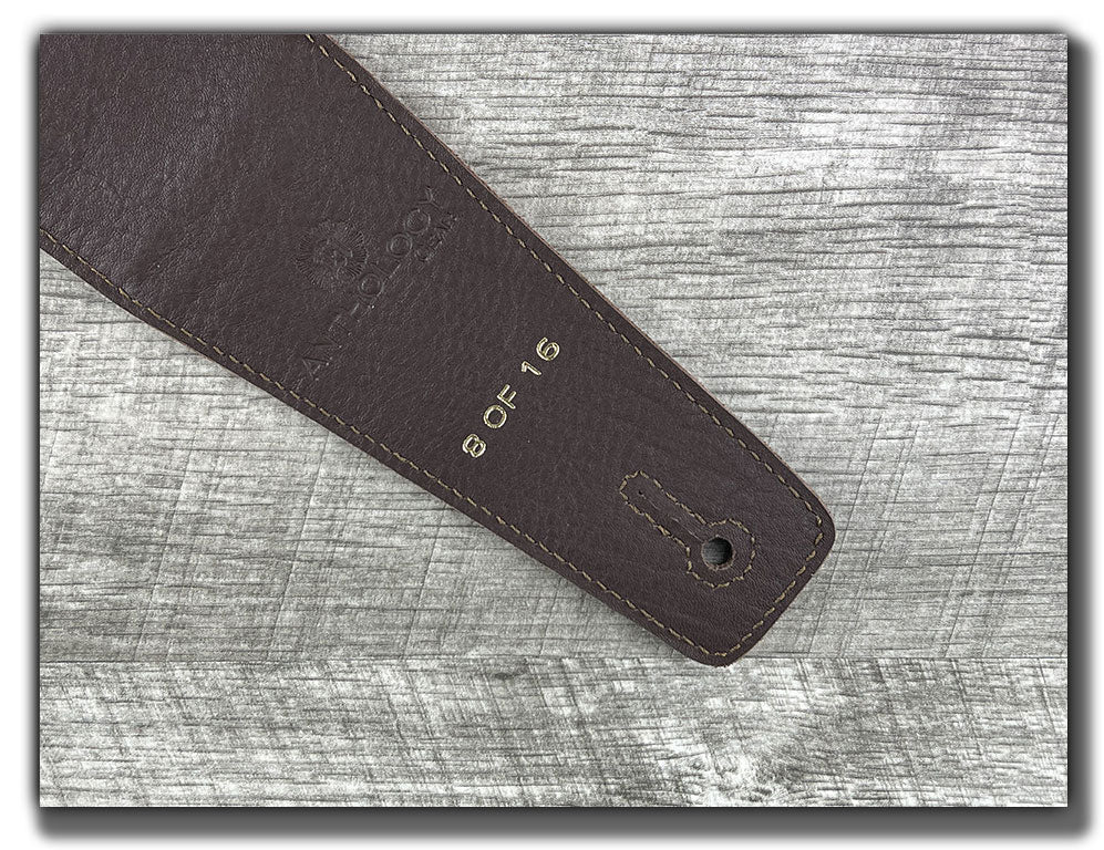 Painted Hills - Whiskey Brown Leather Guitar Strap - Numbered Limited Edition