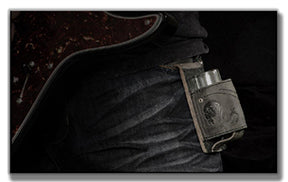 Slide holders, leather slide holder