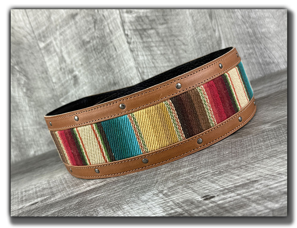El Camino - Pecan / Mustang Veg Tan Leather Guitar Strap