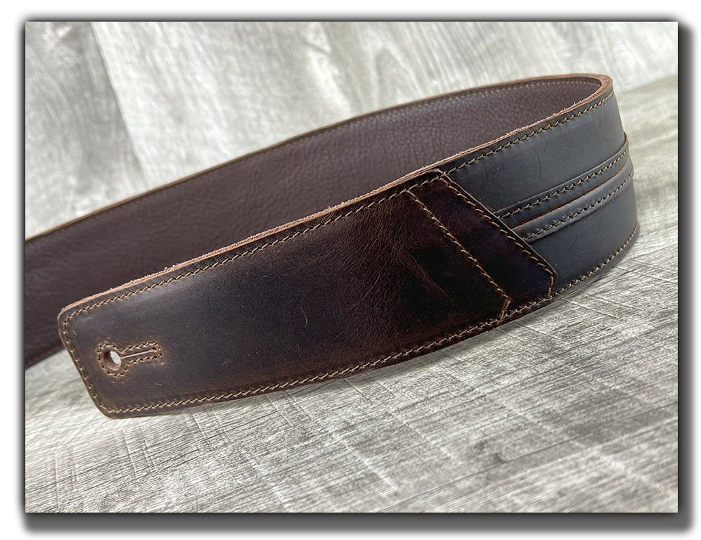 Straight Up - Whiskey Brown Leather Guitar Strap