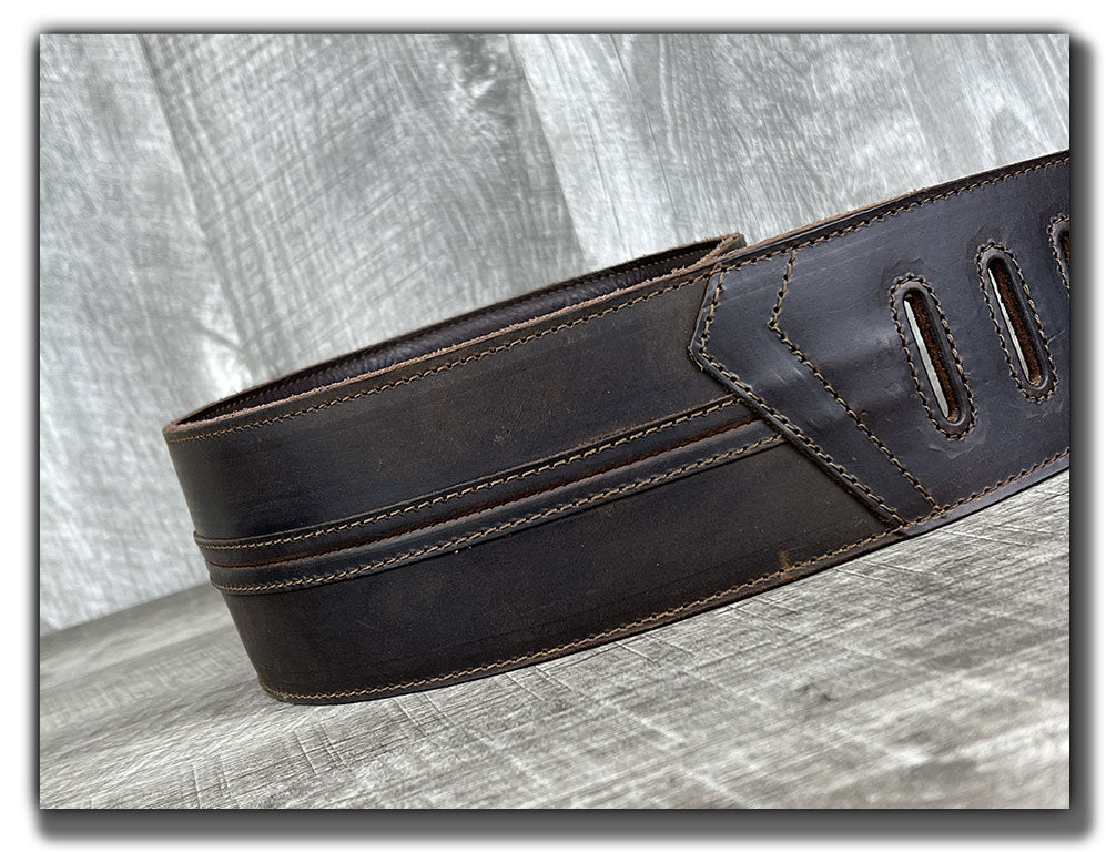 Straight Up - Whiskey Brown Leather Guitar Strap