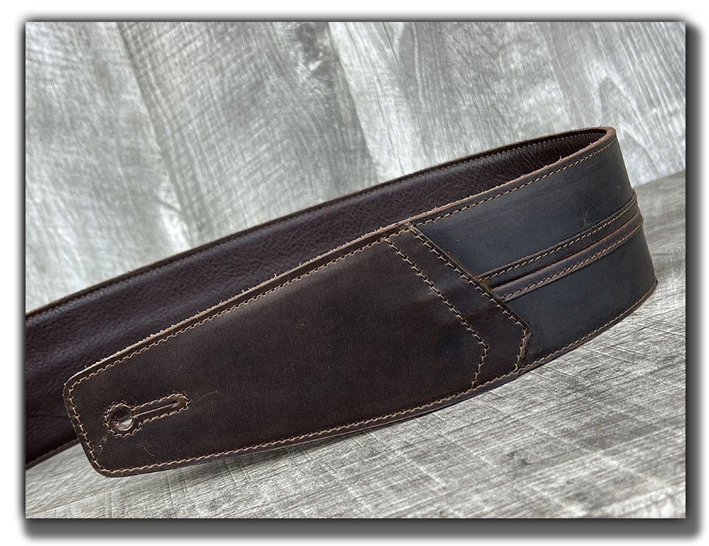 Straight Up - Whiskey Brown Leather Guitar Strap