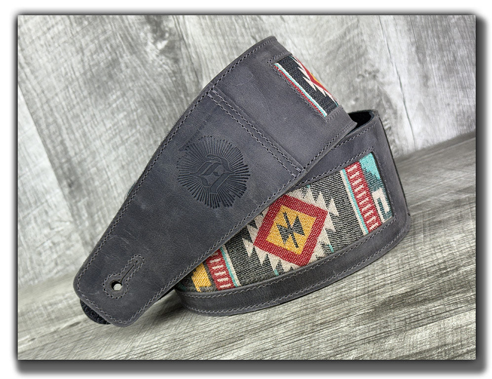 Thunderbird- Aged Steel Leather Guitar Strap - Numbered Limited Edition