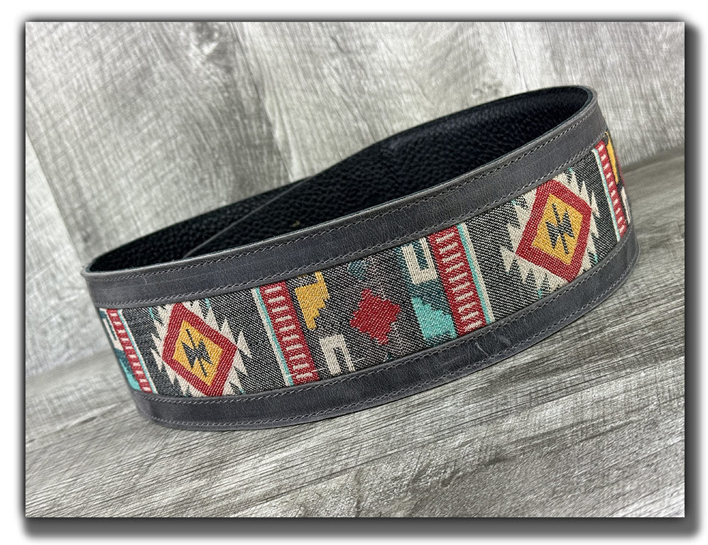 Thunderbird- Aged Steel Leather Guitar Strap - Numbered Limited Edition