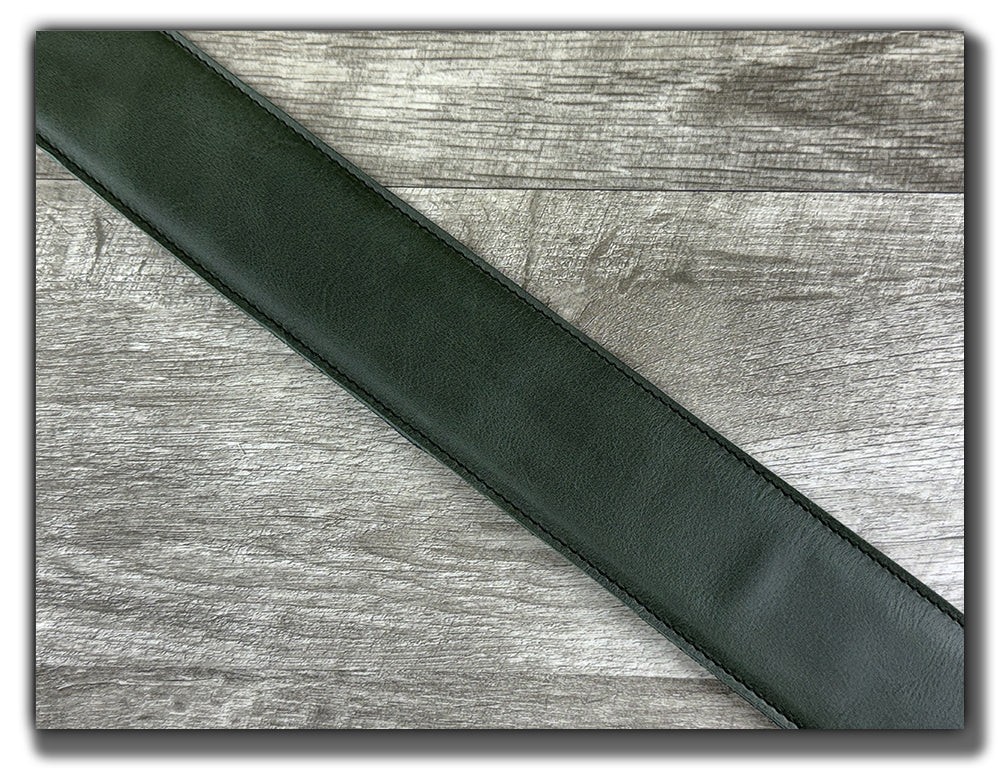 The Reticent - Nightfern Veg Tan Leather Guitar Strap
