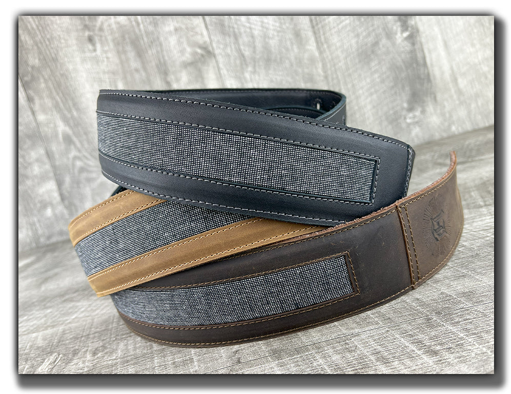 Zenith - Carbon Black Leather Guitar Strap - Numbered Limited Edition