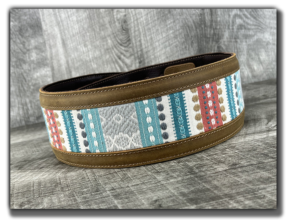 Hozho - Tobacco Leather Guitar Strap - Numbered Limited Edition