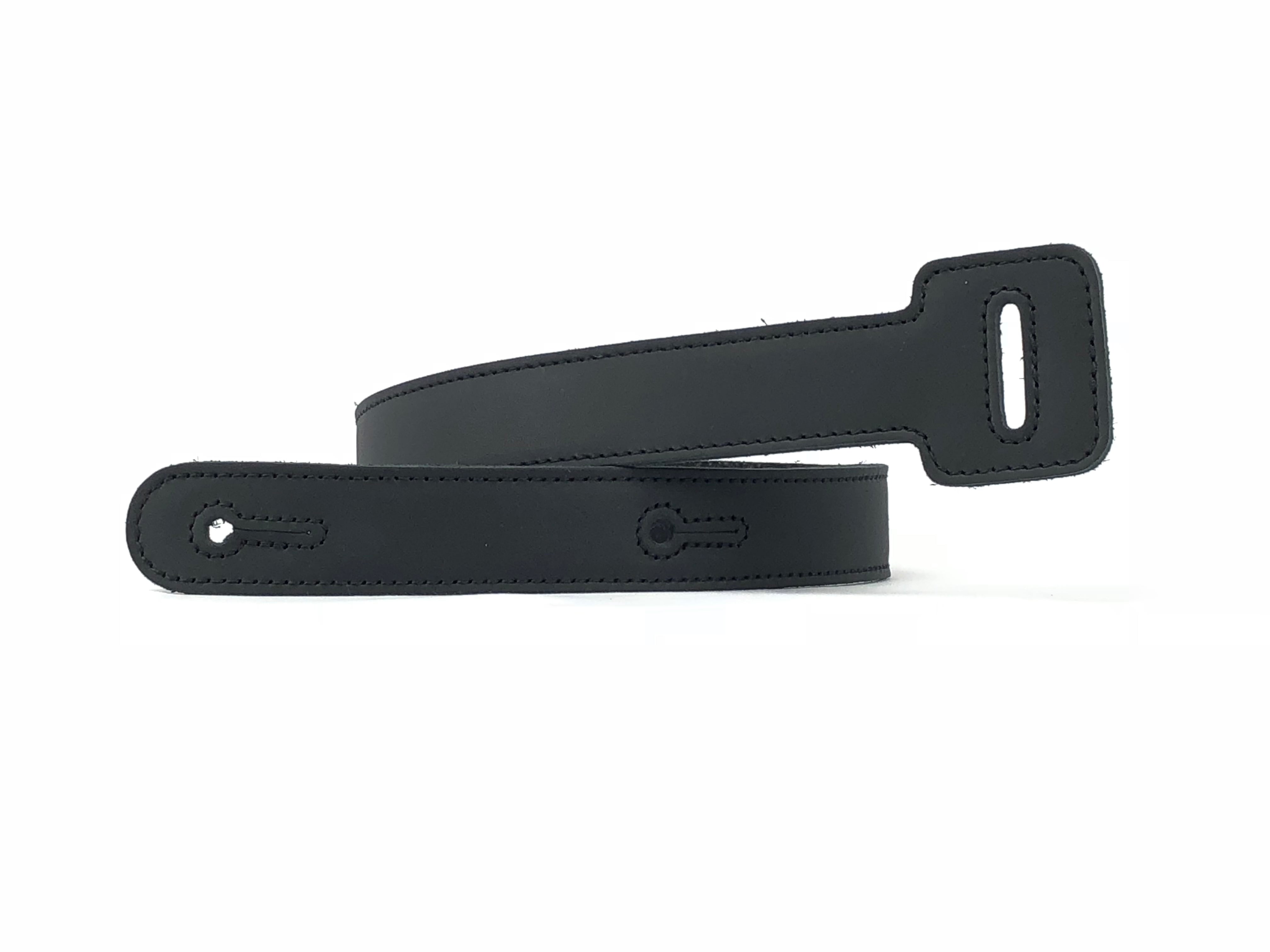 Guitar Strap Extension Black Leather Black by Anthology Gear