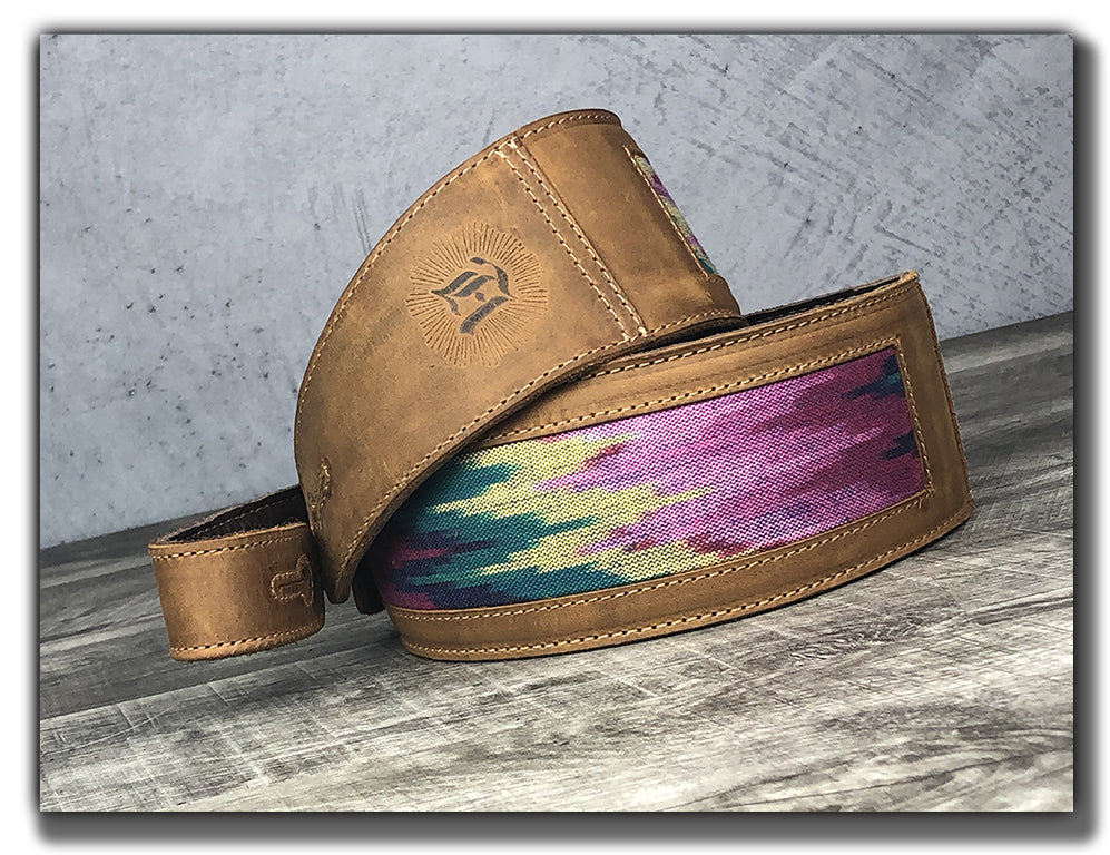 Chromatica - Tobacco Leather Guitar Strap