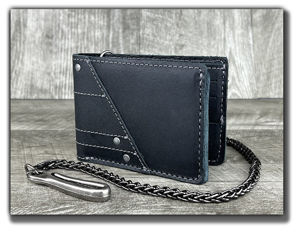 Leather Chain Wallet Leather Biker Wallet Guitar Pick Wallet