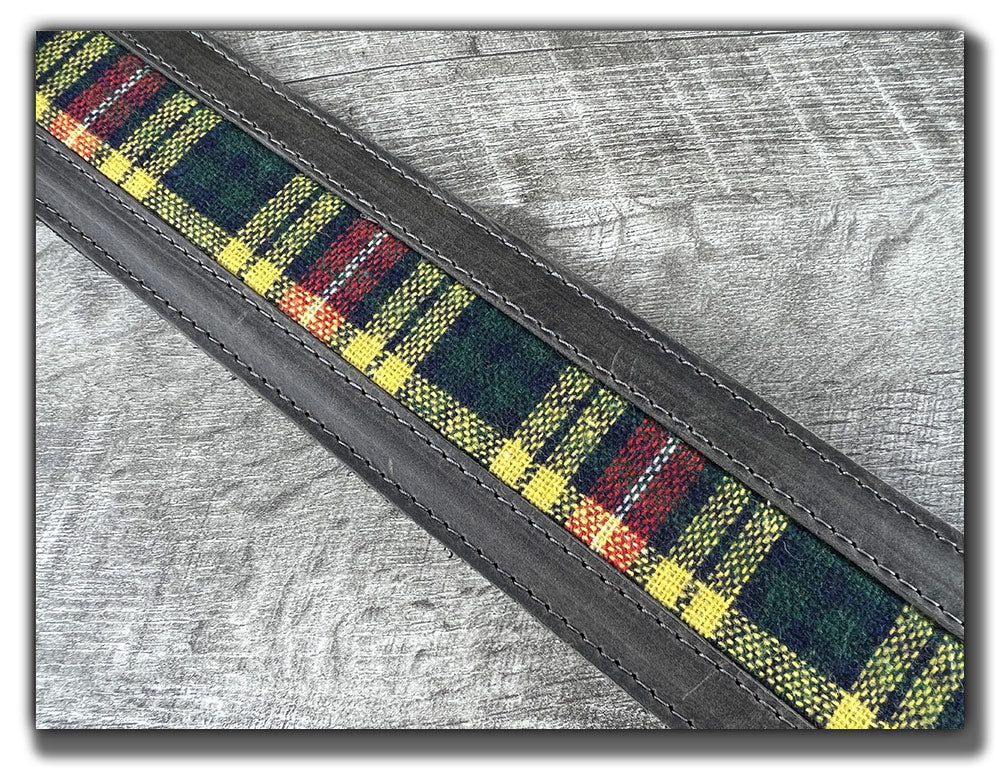 Buchanan - Tartan Plaid and Aged Steel Leather Guitar Strap - Numbered Limited Edition