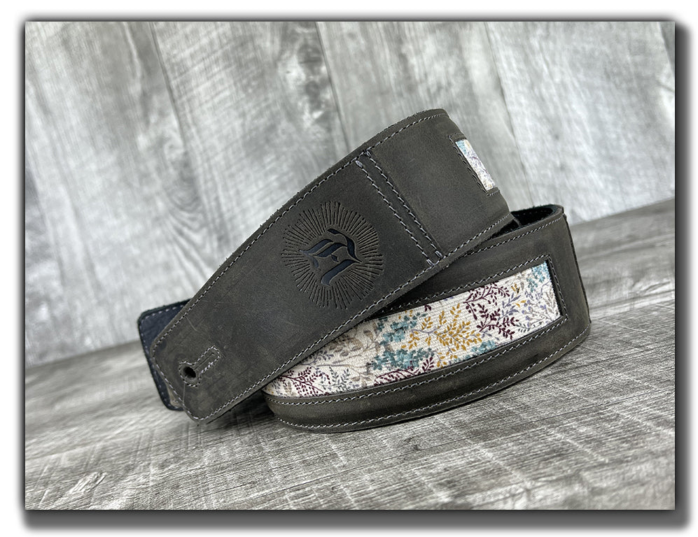 "Wildwood" Floral Corduroy Guitar Strap