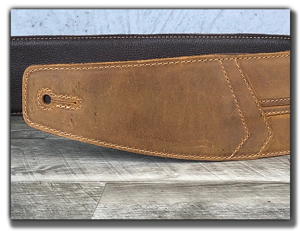 Straight Up - Tobacco Leather Guitar Strap