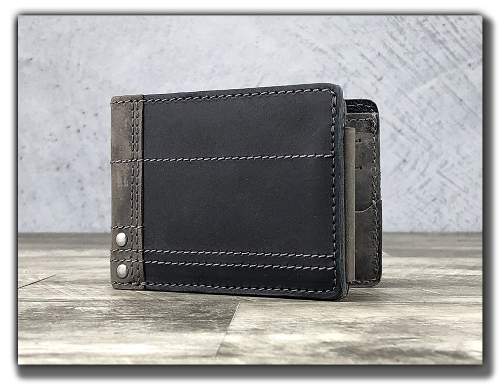 Bi-Fold Pick Wallet - Aged Steel