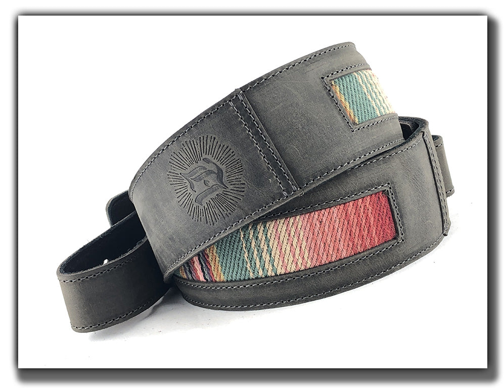 El Camino - Aged Steel / Baja Leather Guitar Strap