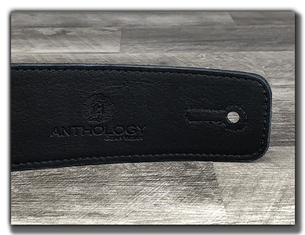 El Camino - Aged Steel / Turquoise Leather Guitar Strap