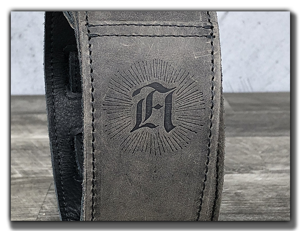 El Camino - Aged Steel / Baja Leather Guitar Strap