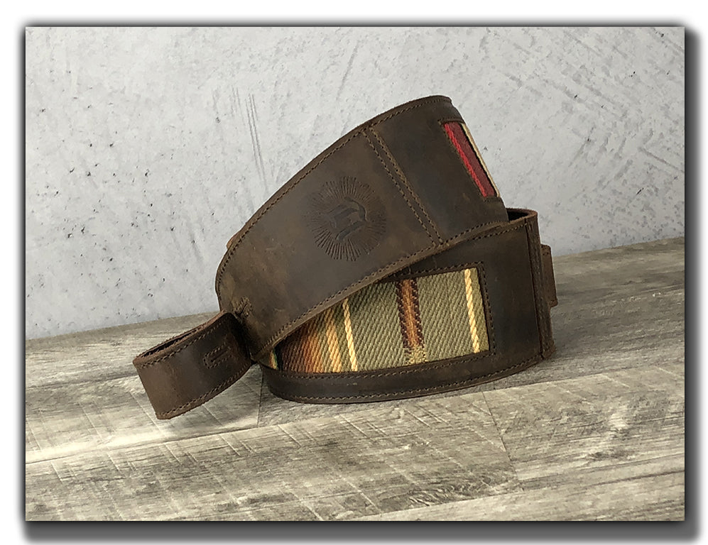 El Camino - Whiskey Brown / Saddle Leather Guitar Strap