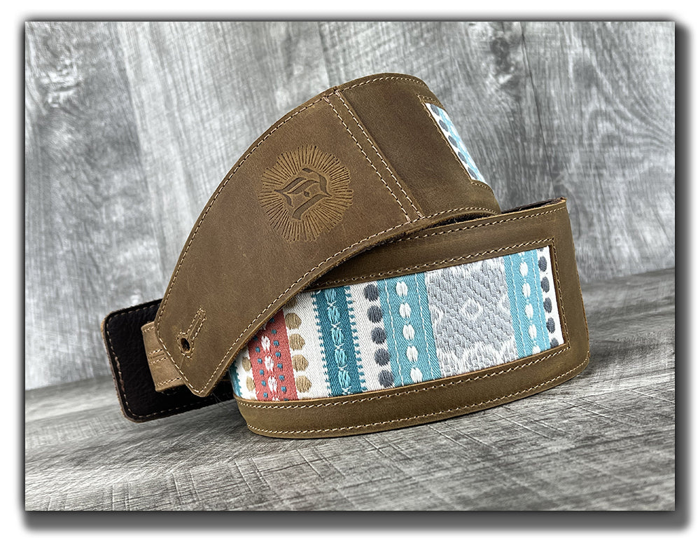 Hozho - Tobacco Leather Guitar Strap - Numbered Limited Edition