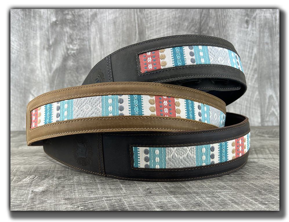 Hozho - Whiskey Brown Leather Guitar Strap - Numbered Limited Edition