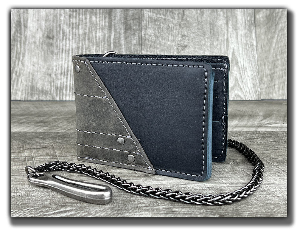 Leather Chain Wallet | Leather Biker Wallet | Guitar Pick Wallet