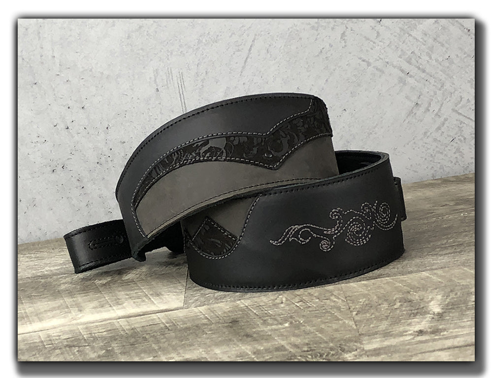 B-STOCK - Shadowlands TwoTone - 3" Leather Guitar Strap