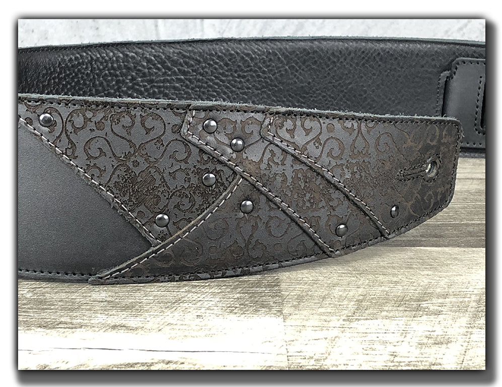 Overland - Carbon Black Leather Guitar Strap