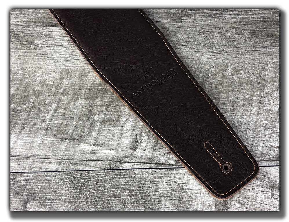 The Reticent - Tobacco Leather Guitar Strap