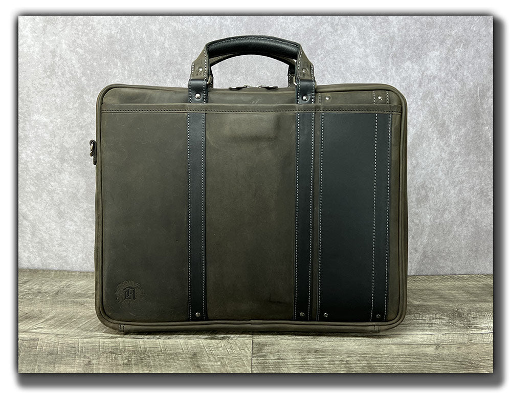 “The Reckoner” Leather Laptop Briefcase