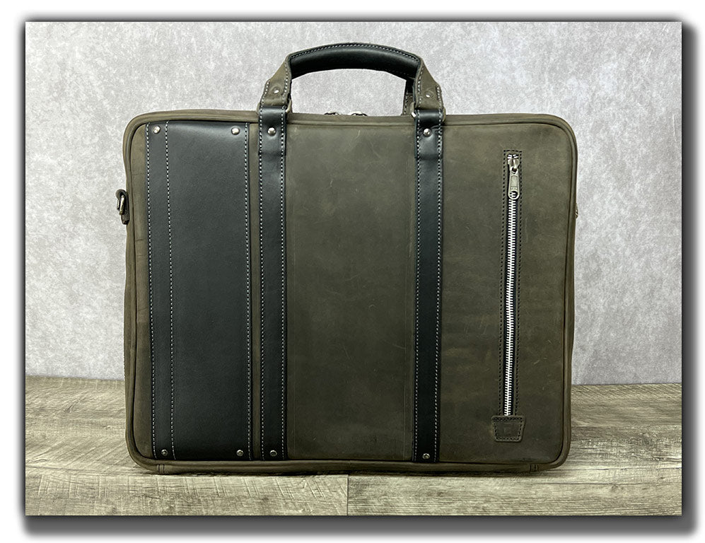 “The Reckoner” Leather Laptop Briefcase