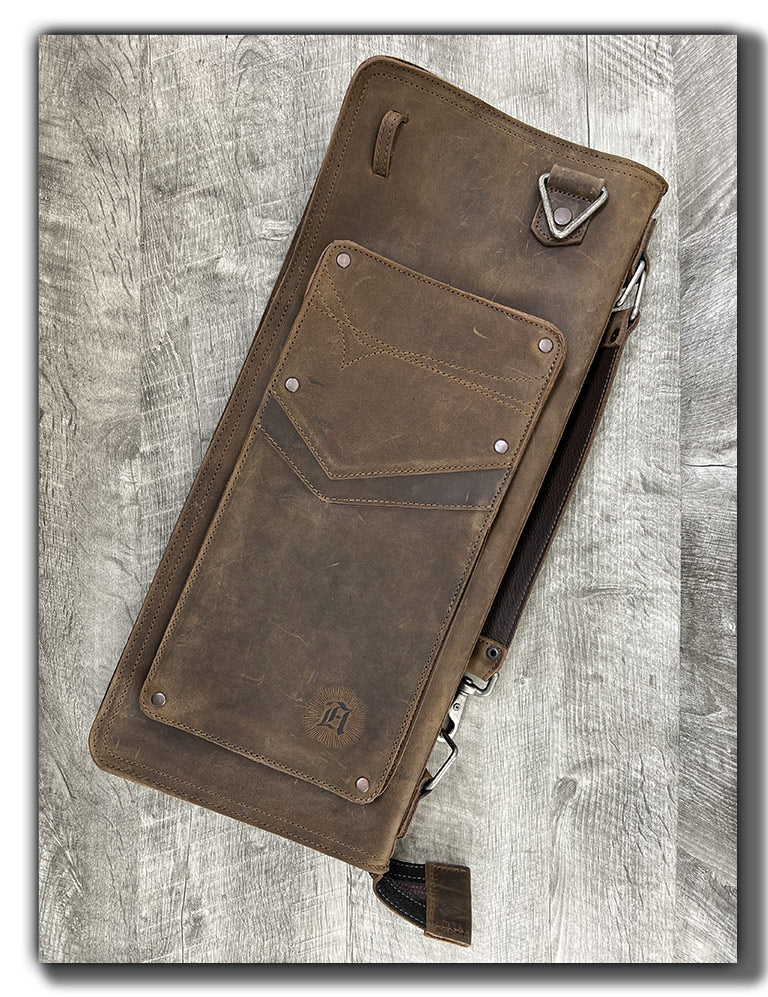 Anthology Gear Wear Leather Drum Stick Bag Whiskey Brown