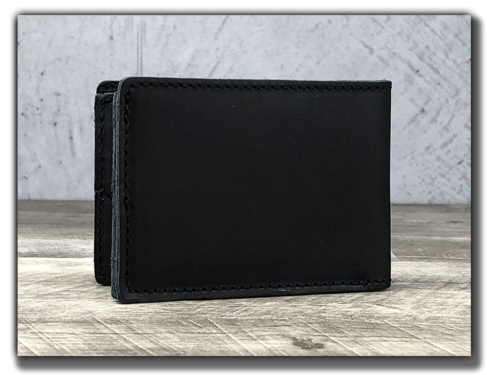 Minimalist Bi-Fold Wallet (With or Without Pick Holders) - Carbon Black