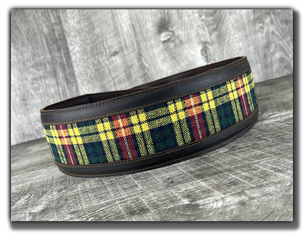 Buchanan - Tartan Plaid and Whiskey Brown Leather Guitar Strap - Numbered Limited Edition