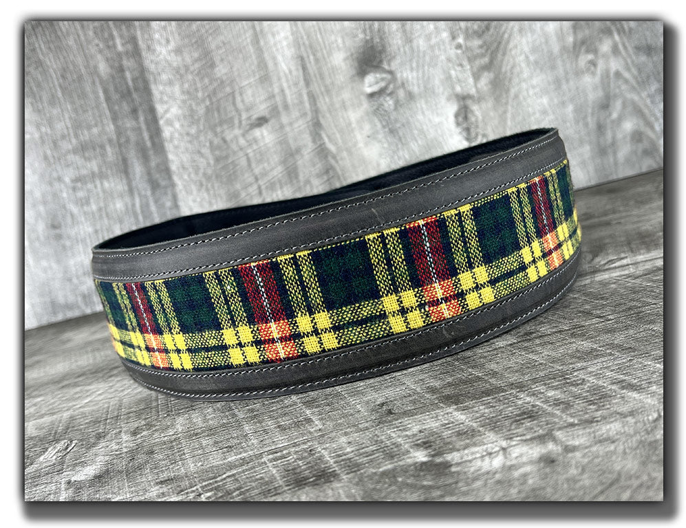 Buchanan - Tartan Plaid and Aged Steel Leather Guitar Strap - Numbered Limited Edition