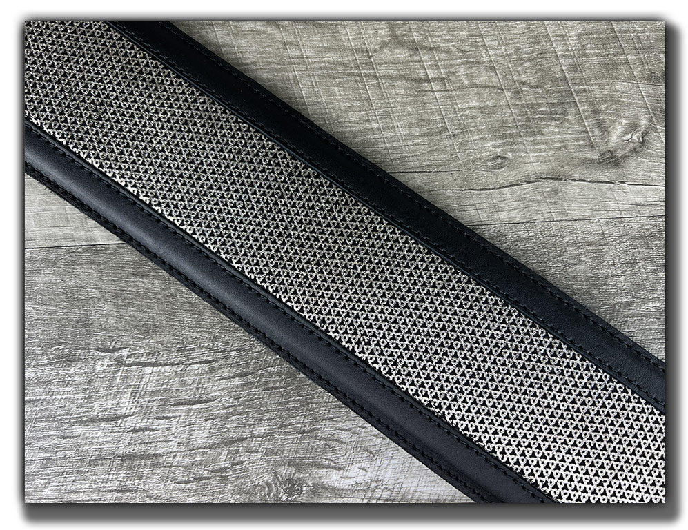 Shimmer - Carbon Black Leather Guitar Strap - Numbered Limited Edition