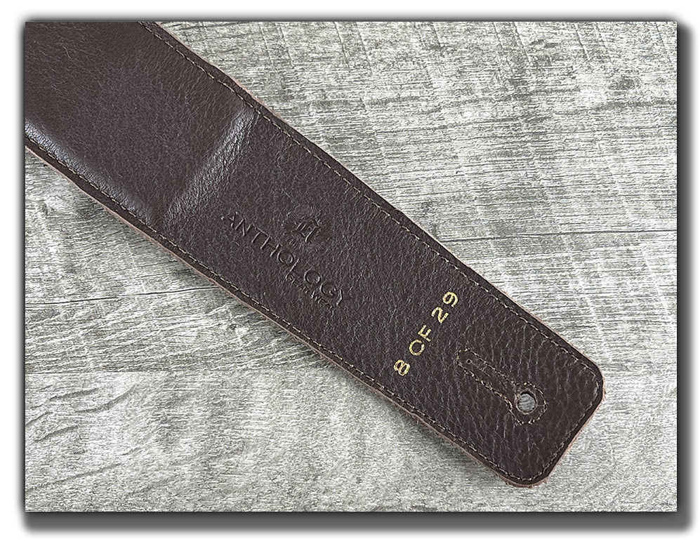 Temperaments - Carbon Black Leather Guitar Strap - Numbered Limited Edition