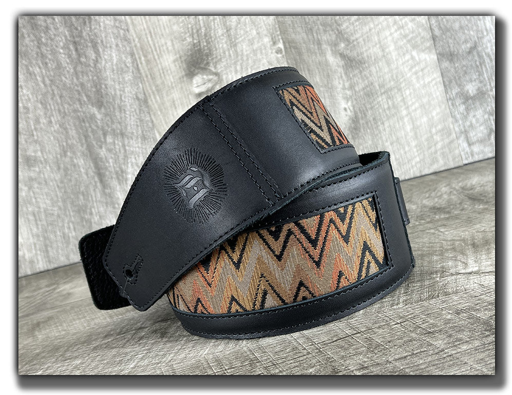 Temperaments - Carbon Black Leather Guitar Strap - Numbered Limited Edition