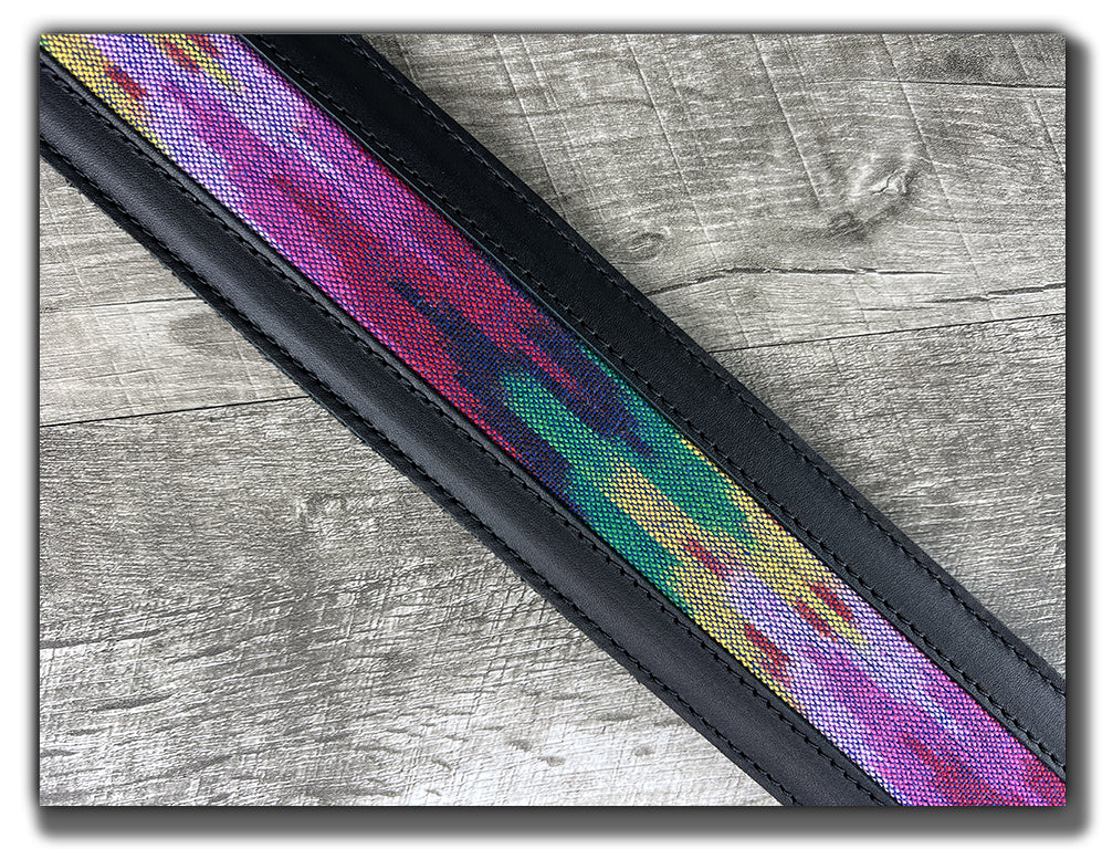 Chromatica - Carbon Black Leather Guitar Strap