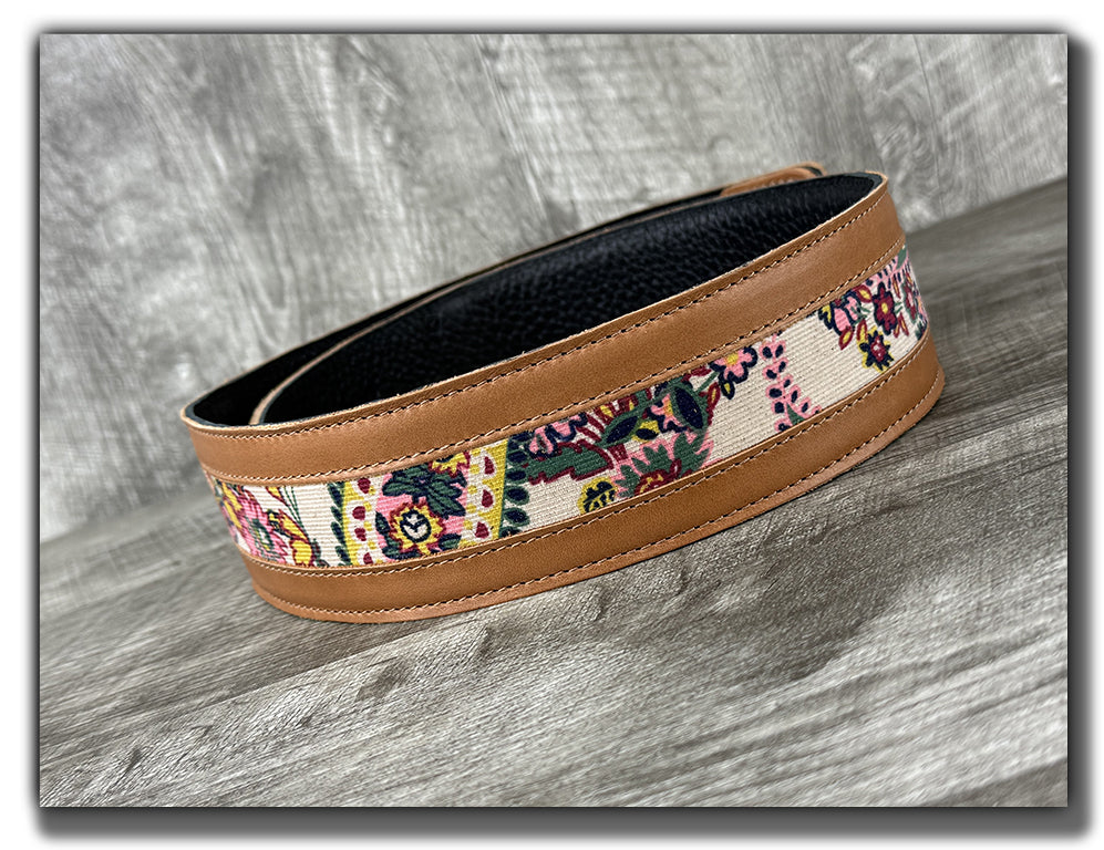 Frida - Pecan Veg Tan Leather Guitar Strap - Numbered Limited Edition
