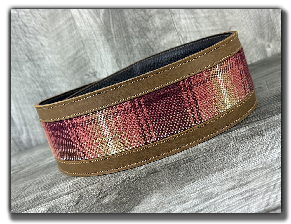 Flannel - Tobacco Leather Guitar Strap - Numbered Limited Edition