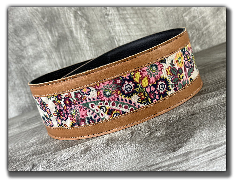 Frida - Pecan Veg Tan Leather Guitar Strap - Numbered Limited Edition