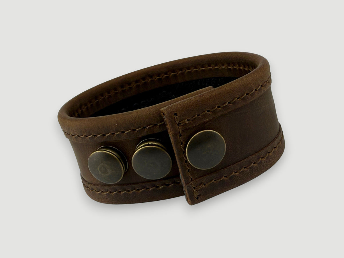 Flange - Whiskey Brown Leather Cuff