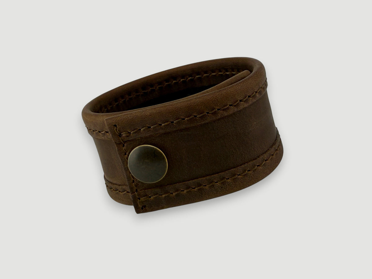 Flange - Whiskey Brown Leather Cuff