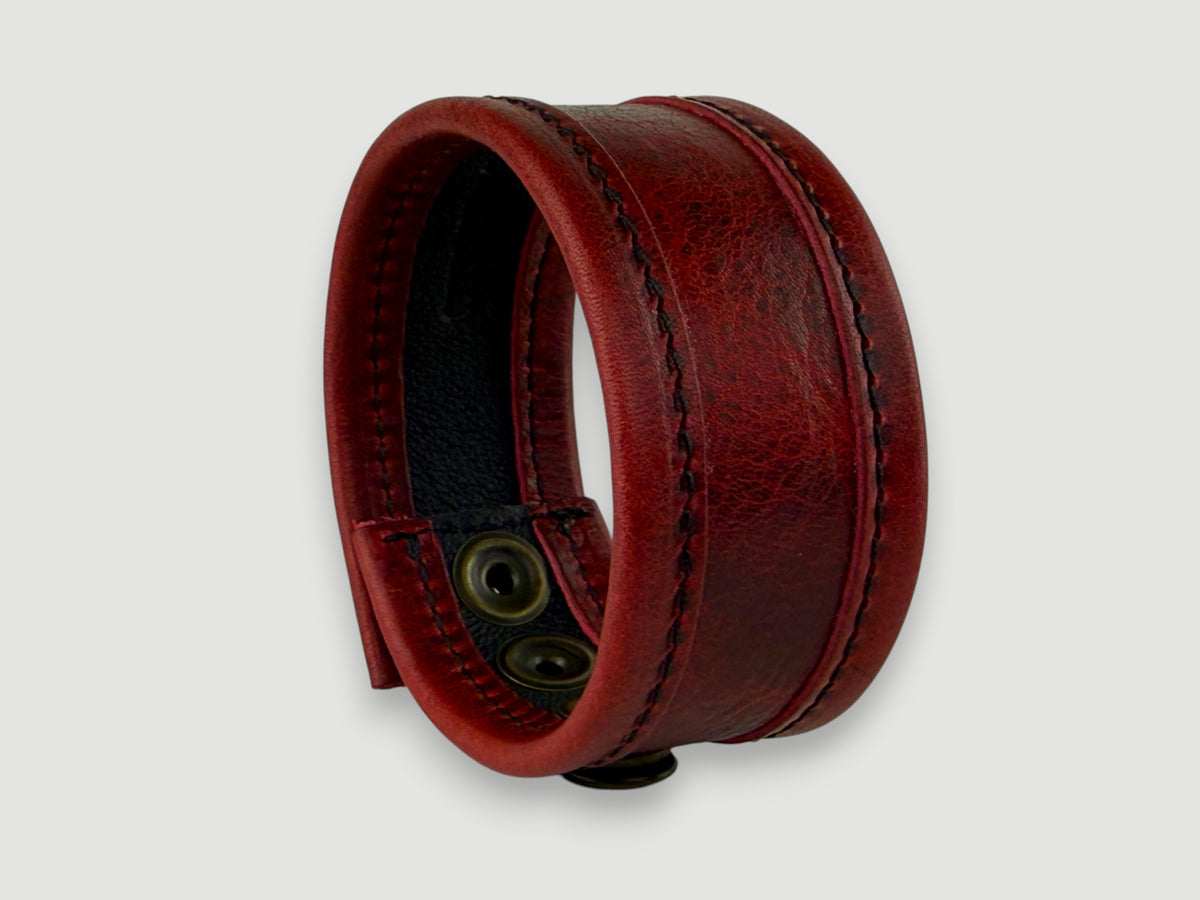 Flange - Canyon Rouge Leather Cuff