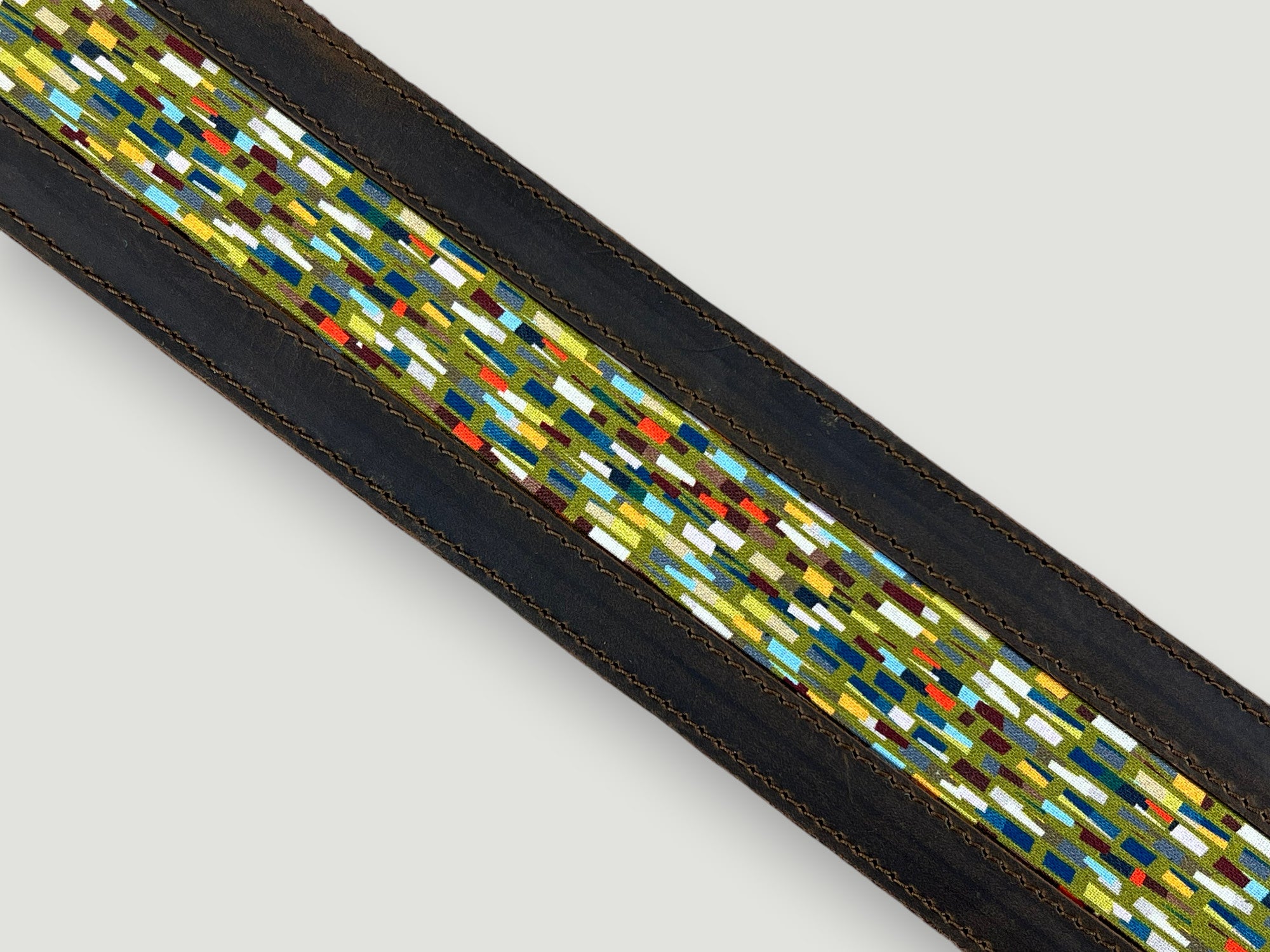 Abstraction - Whiskey Brown Leather Guitar Strap - Numbered Limited Edition